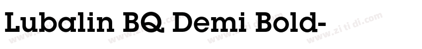 Lubalin BQ Demi Bold字体转换